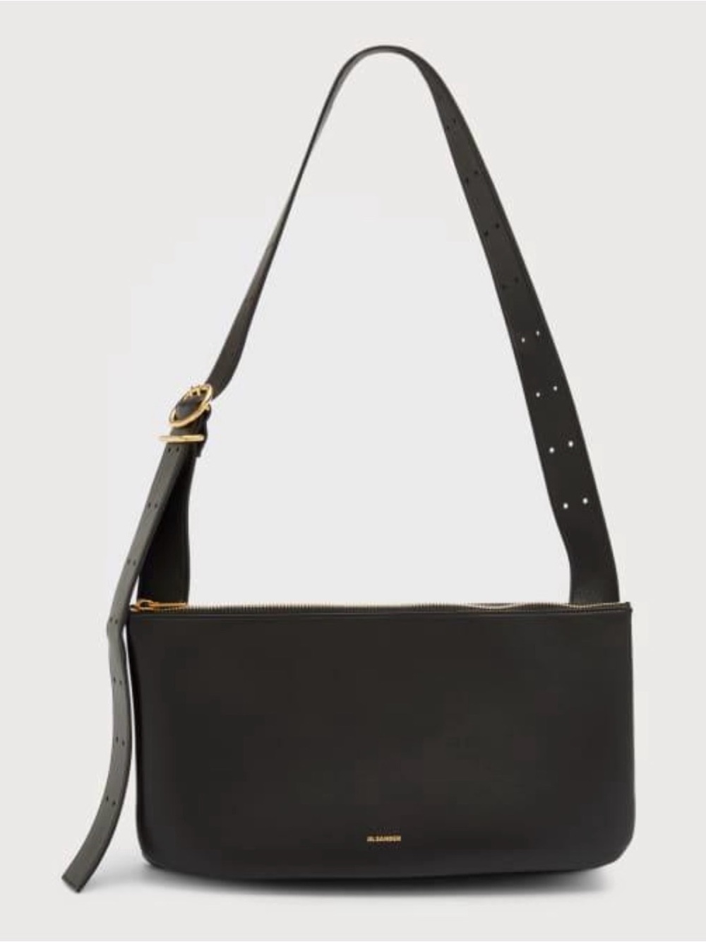 Jil Sander Ombra Black Leather Crossbody Shoulder Bag + Dust Bag